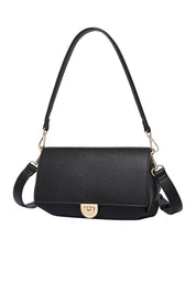 Product shot of the Winona Shoulder Bag in colour Black (Black), detail