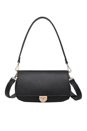 Product shot of the Winona Shoulder Bag in colour Black (Black), from the front