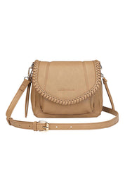 Product shot of the Shania Crossbody Bag in colour Camel, from the front
