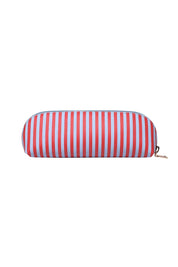 Product shot of the Jayne Stripe Makeup Bag - Redskystripe in colour Redskystripe, from the back