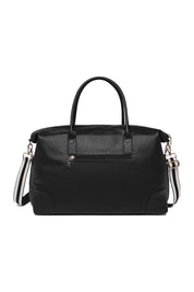 Product shot of the Alexis Travel Bag in colour Blackstrip (Black), from the back