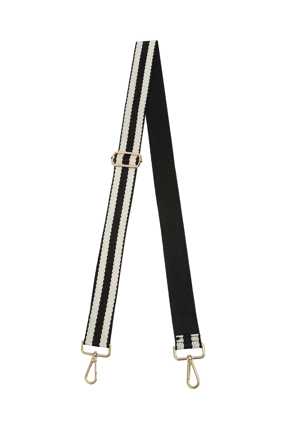 Product shot of the Alexis Travel Bag in colour Blackstrip (Black), detail