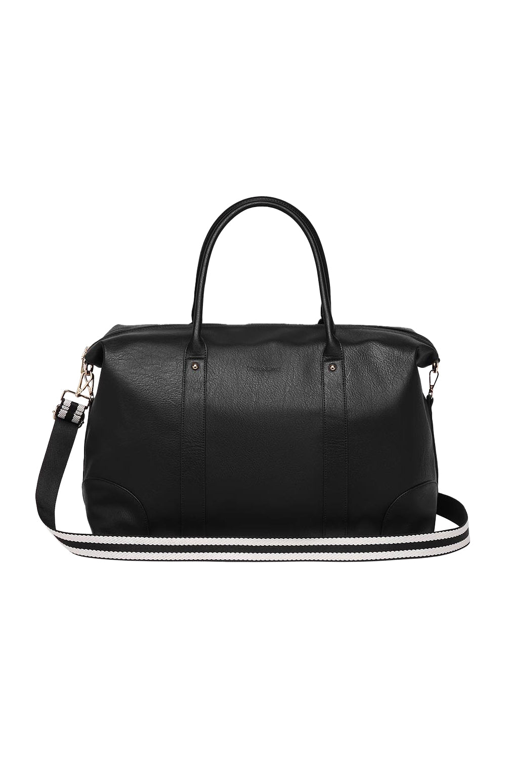 Product shot of the Alexis Travel Bag in colour Blackstrip (Black), detail