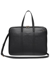 Product shot of the Orleans Laptop Bag in colour Black (Black), from the front