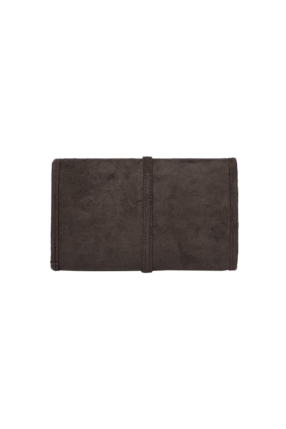 Product shot of the Carla Suedette Jewellery Sleeve - Chocolatesuede in colour Chocolatesuede, from the back