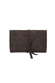 Product shot of the Carla Suedette Jewellery Sleeve - Chocolatesuede in colour Chocolatesuede, from the front