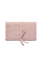 Product shot of the Carla Suedette Jewellery Sleeve - Palepinksuede in colour Palepinksuede, from the front