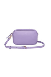 Product shot of the Bianca Crossbody Bag in colour Lilac (Purple), detail