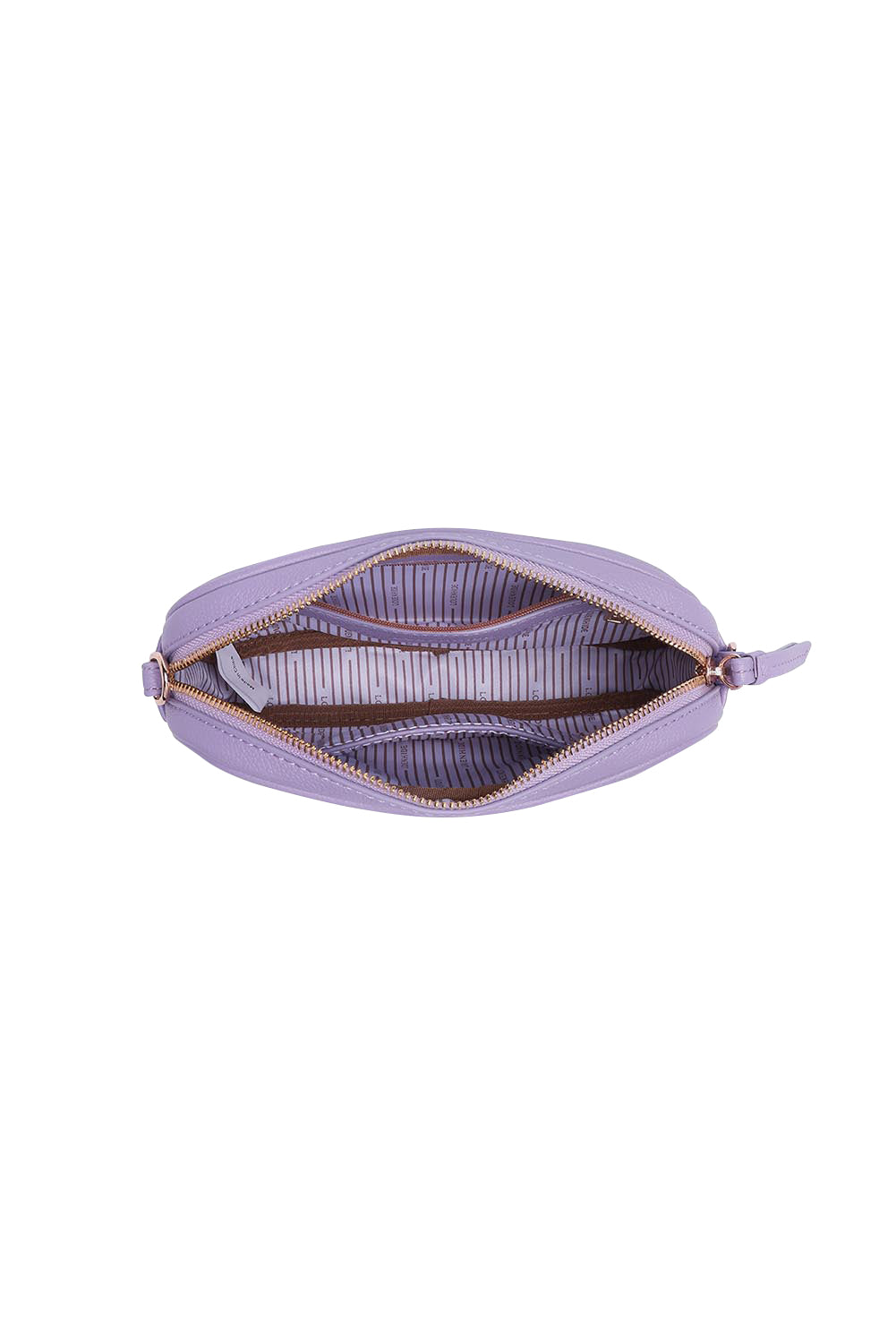 Product shot of the Bianca Crossbody Bag in colour Lilac (Purple), detail