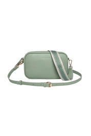 Product shot of the Bianca Crossbody Bag in colour Sage (Green), from the front
