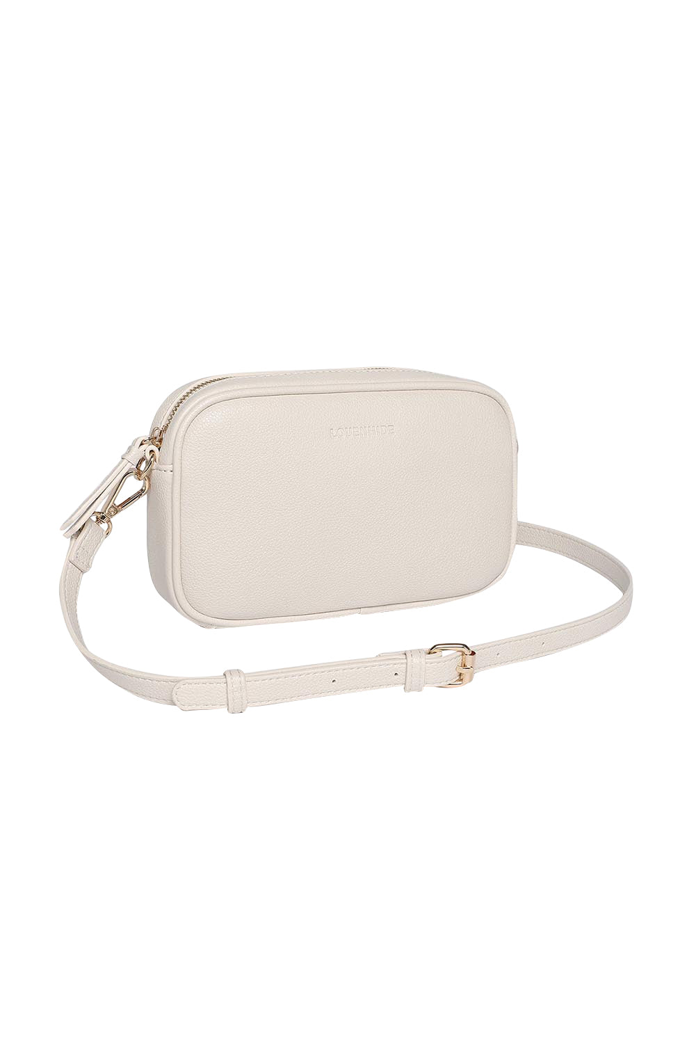 Product shot of the Bianca Crossbody Bag - Vanilla in colour Vanilla, showing detail
