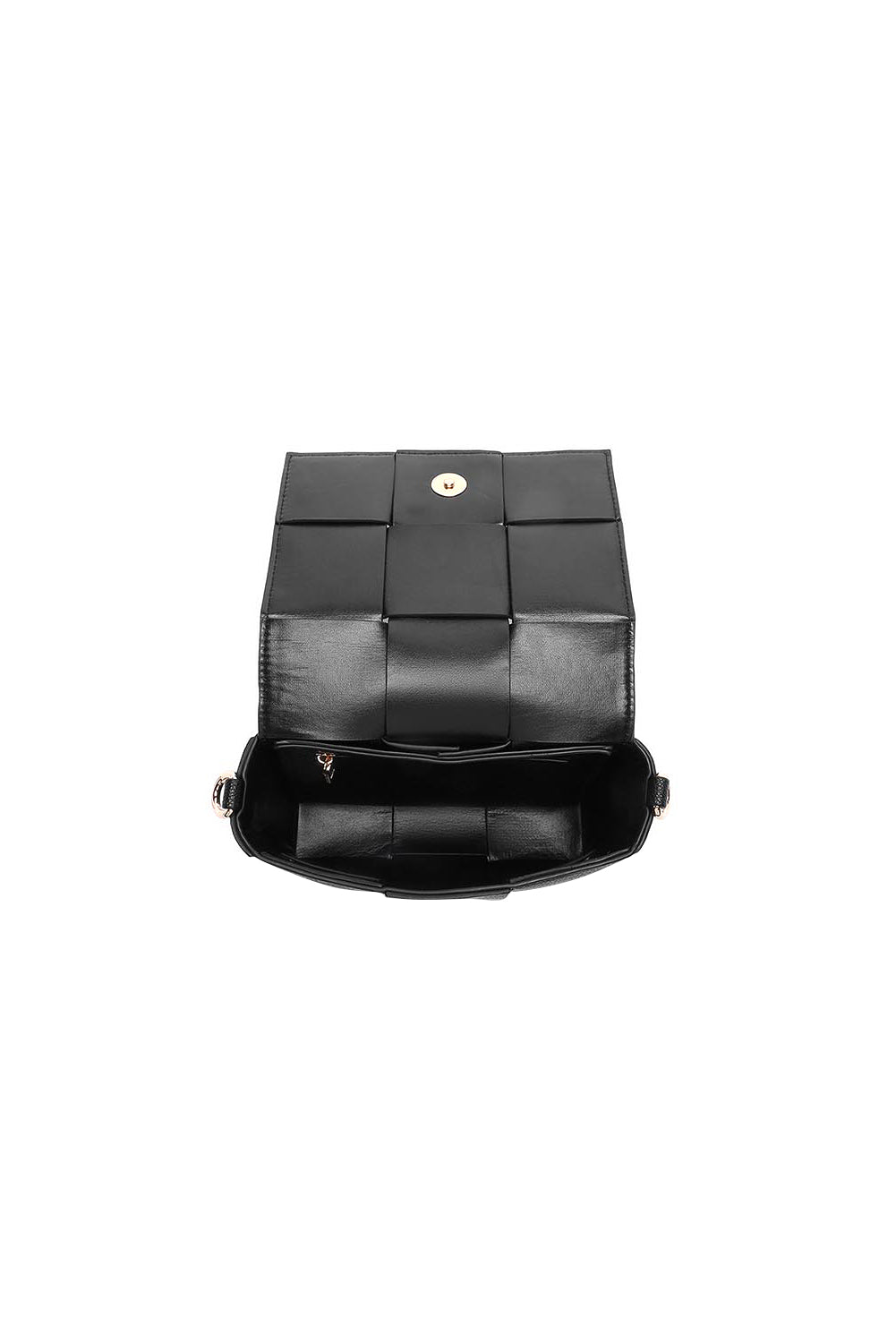 Product shot of the Josephine Day Night Crossbody Bag in colour Black (Black), detail