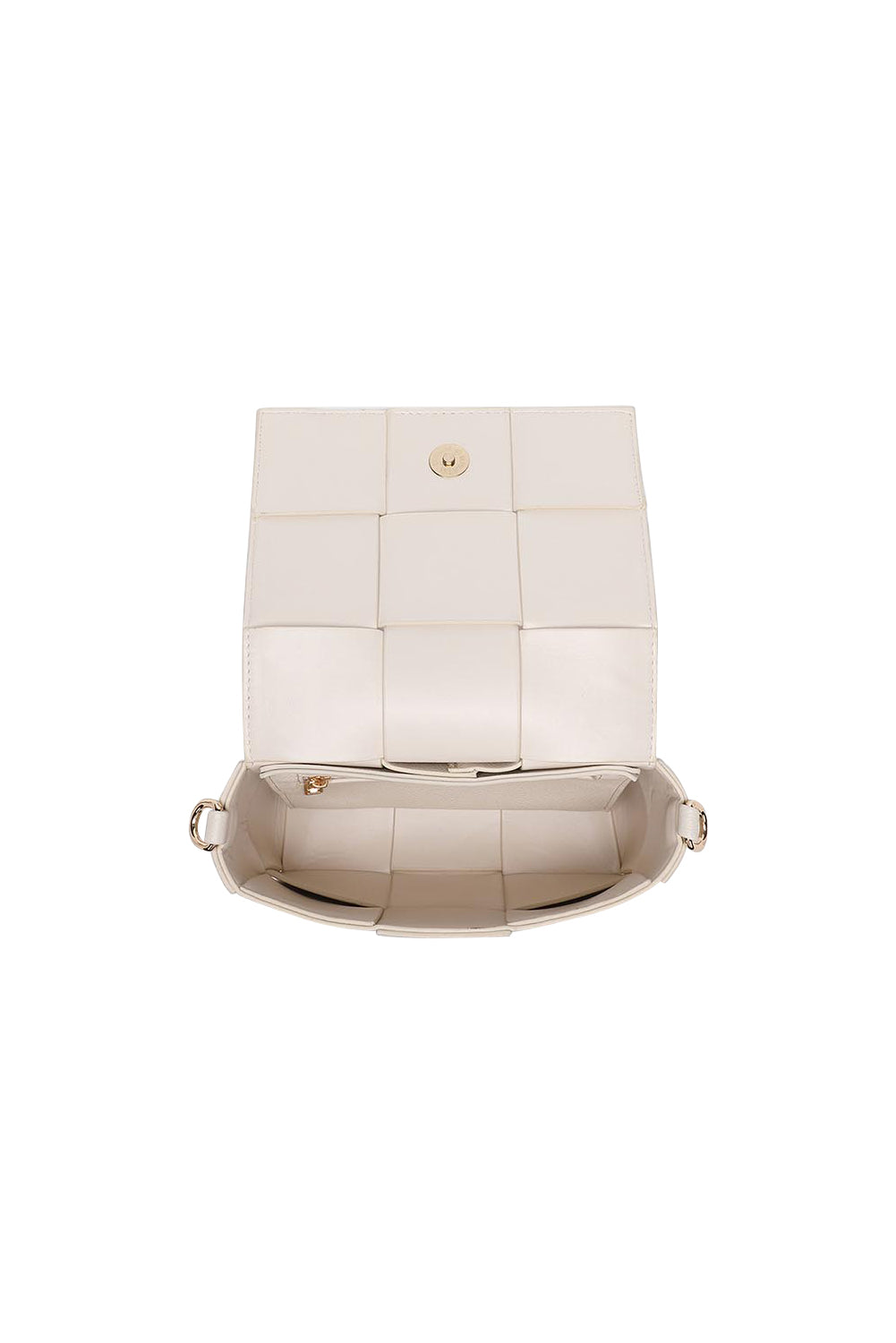 Product shot of the Josephine Day Night Crossbody Bag in colour Vanilla (White), detail