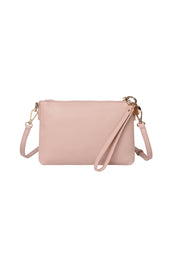 Product shot of the Baby Sophie Crossbody Bag in colour Dustypink (Pink), from the back