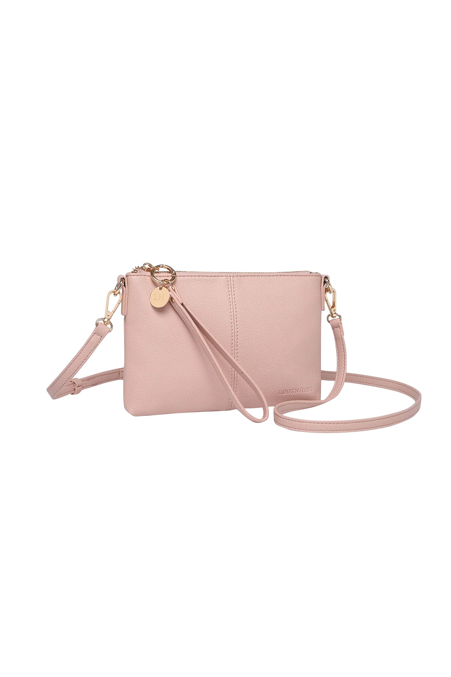 Product shot of the Baby Sophie Crossbody Bag in colour Dustypink (Pink), detail