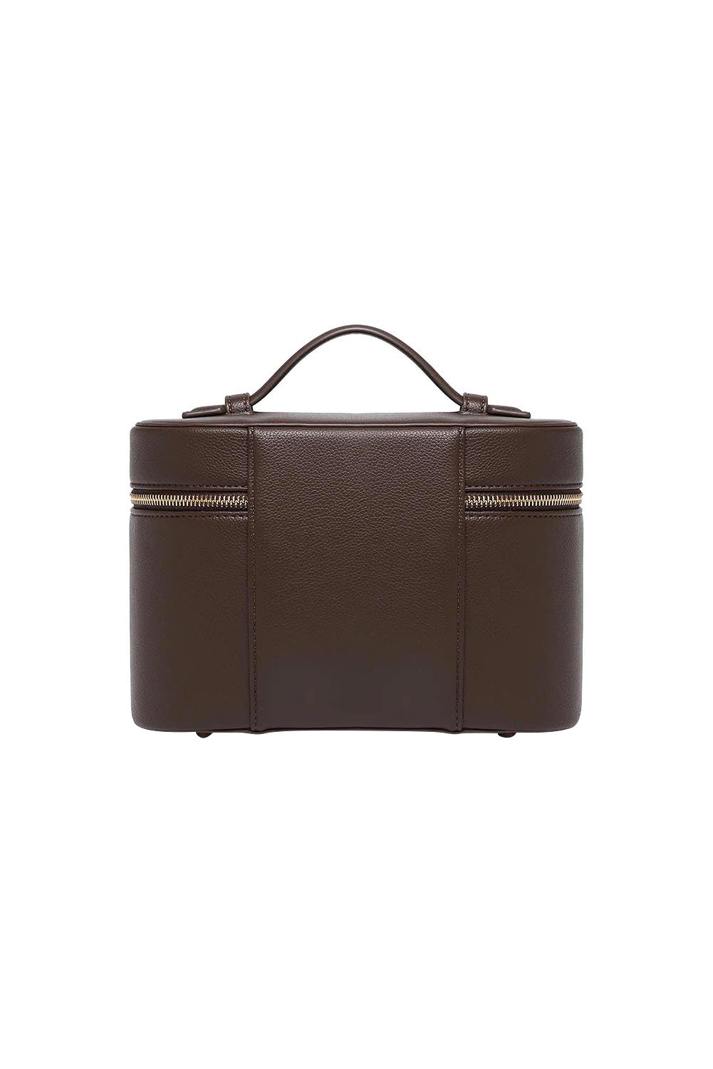 Product shot of the Juliette Vanity Case - Chocolate in colour Chocolate, from the back