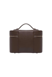 Product shot of the Juliette Vanity Case - Chocolate in colour Chocolate, from the back