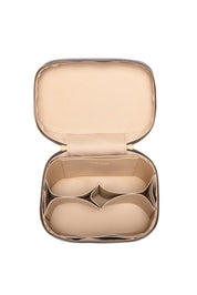 Product shot of the Juliette Vanity Case - Chocolate in colour Chocolate, showing detail