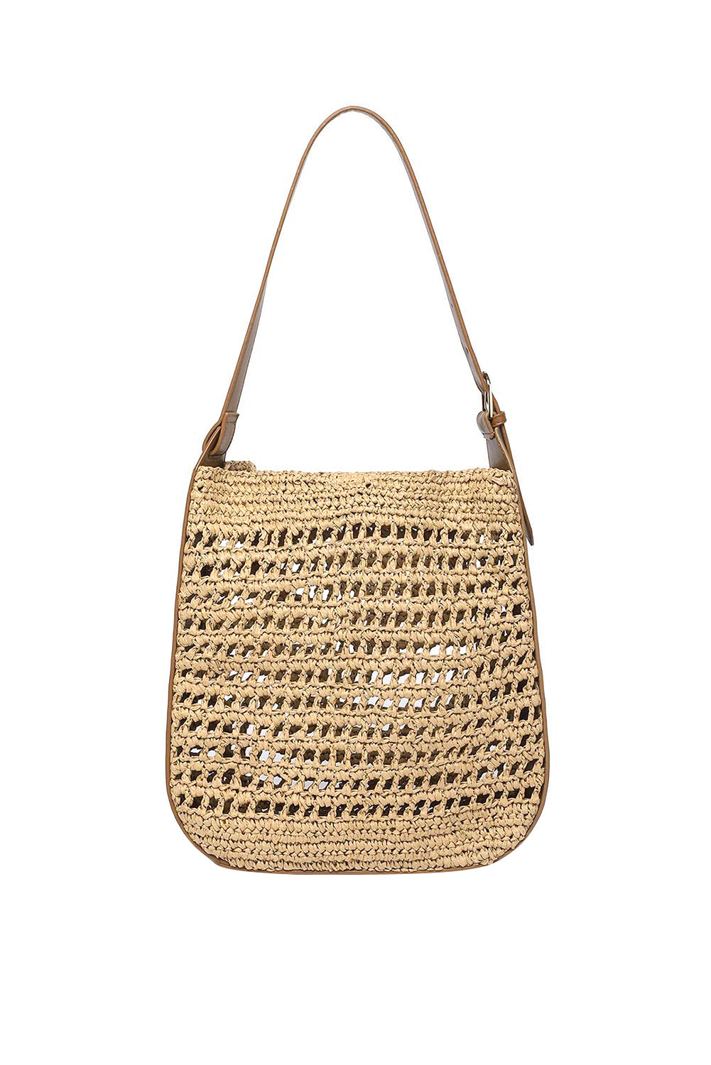 Product shot of the Louisa Shoulder Bag - Naturaltan in colour Naturaltan, from the back