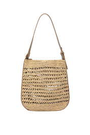 Product shot of the Louisa Shoulder Bag - Naturaltan in colour Naturaltan, from the back