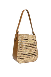 Product shot of the Louisa Shoulder Bag - Naturaltan in colour Naturaltan, showing detail