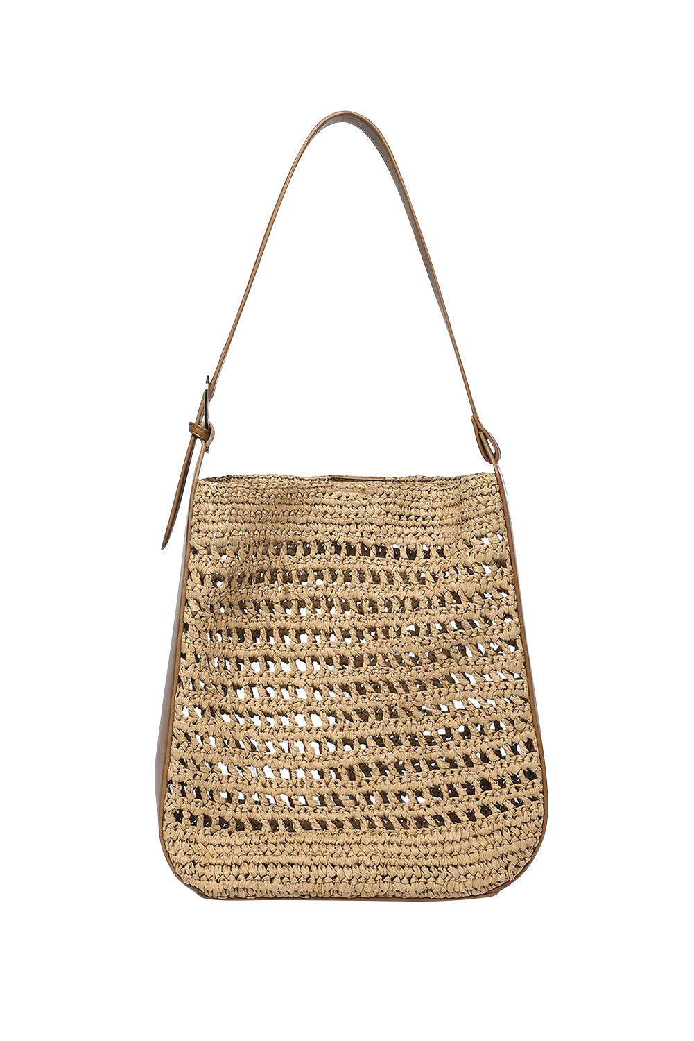 Product shot of the Louisa Shoulder Bag - Naturaltan in colour Naturaltan, from the front