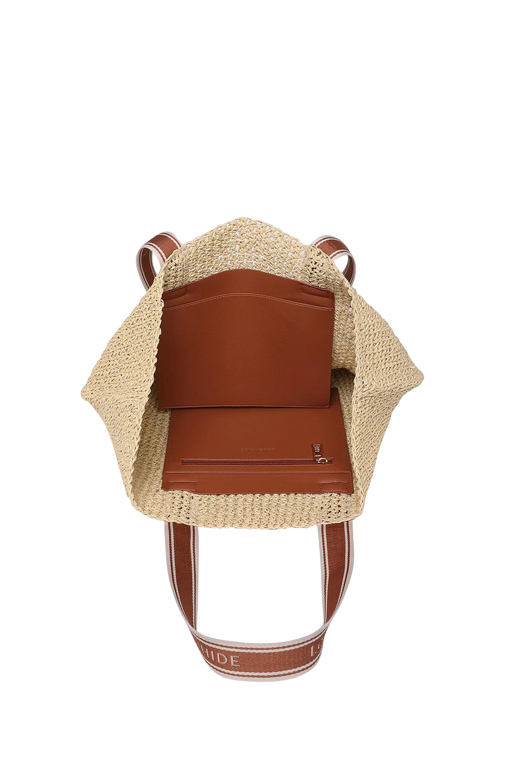 Product shot of the Bali Beach Bag - Naturalraffia in colour Naturalraffia, showing detail