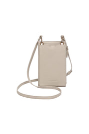 Product shot of the Suki Phone Bag in colour Almond, from the front