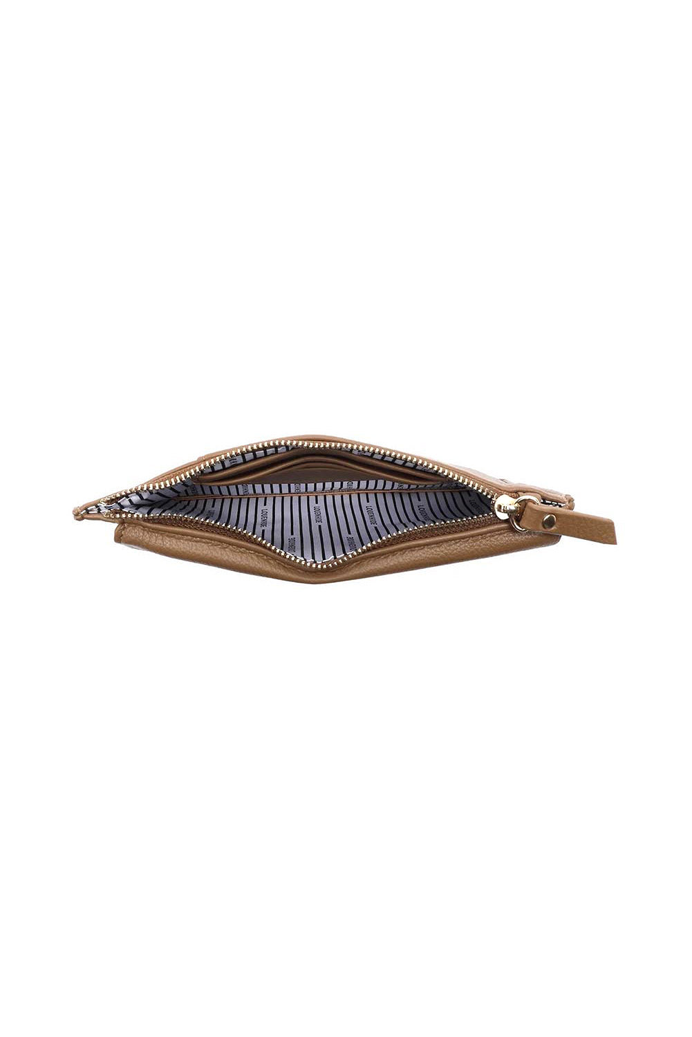 Product shot of the Suki Phone Bag in colour Caramel, detail
