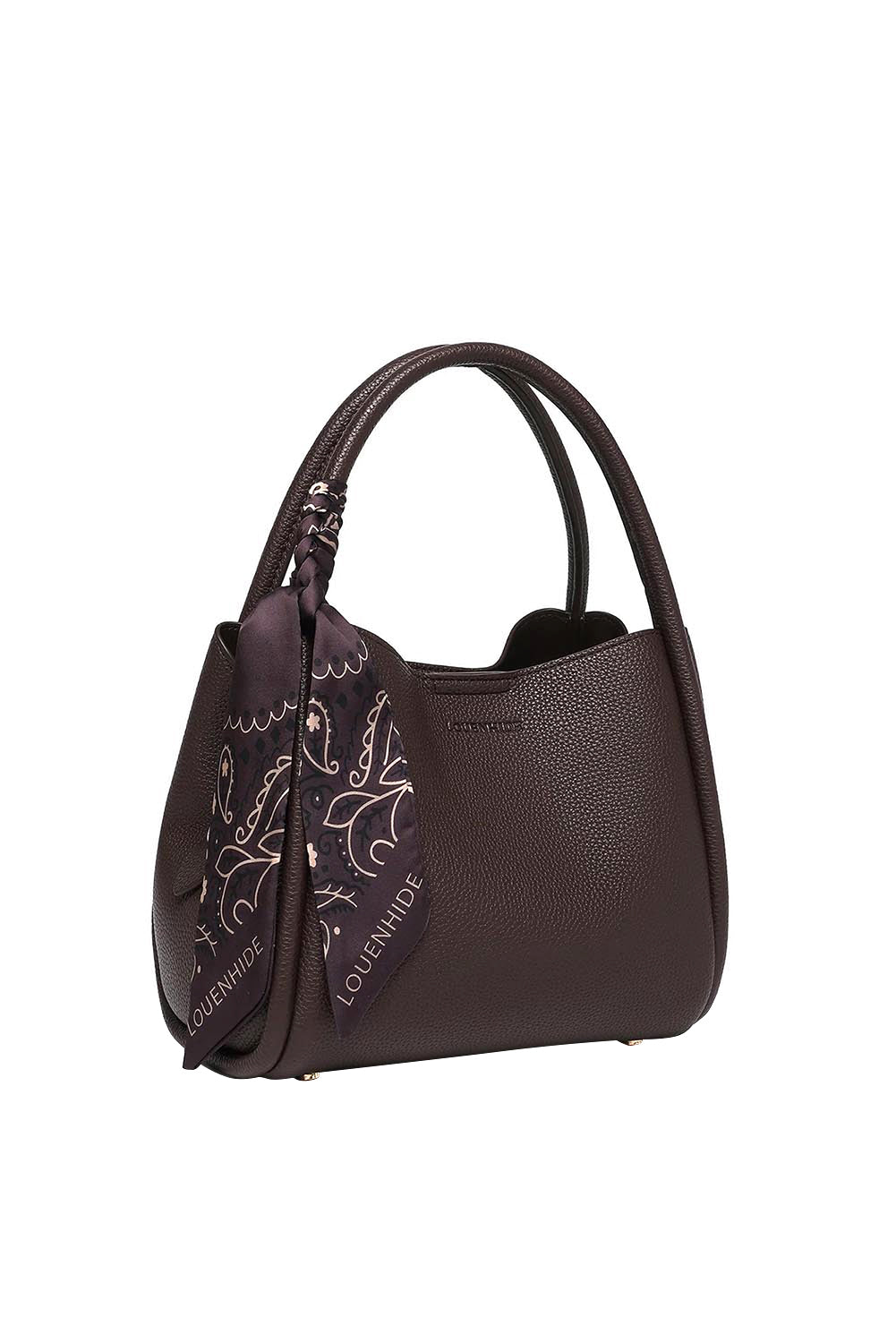 Product shot of the Steffie Mini Tote Bag - Chocolatepu in colour Chocolatepu, showing detail