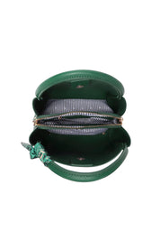 Product shot of the Steffie Mini Tote Bag - Green in colour Green, showing detail