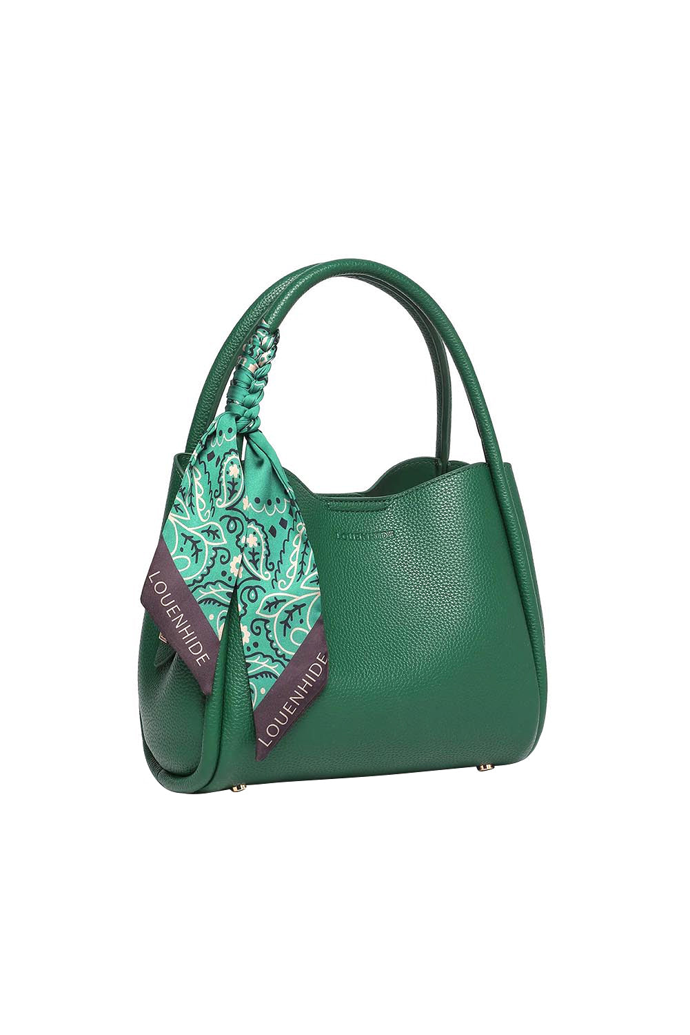 Product shot of the Steffie Mini Tote Bag - Green in colour Green, showing detail