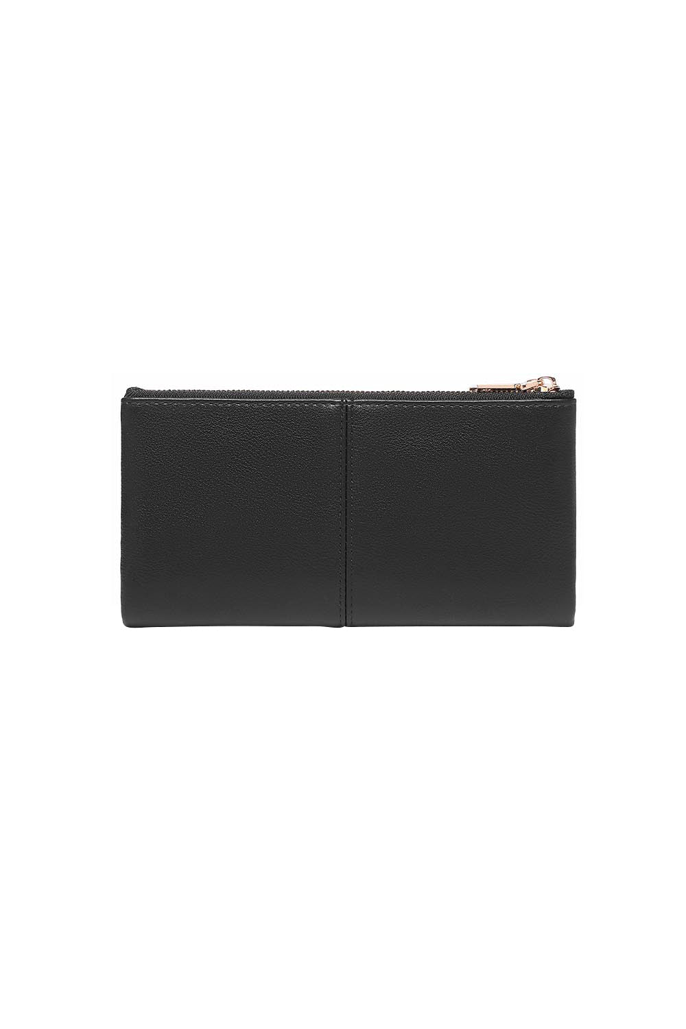 Product shot of the Sailor Wallet - Black in colour Black, from the back