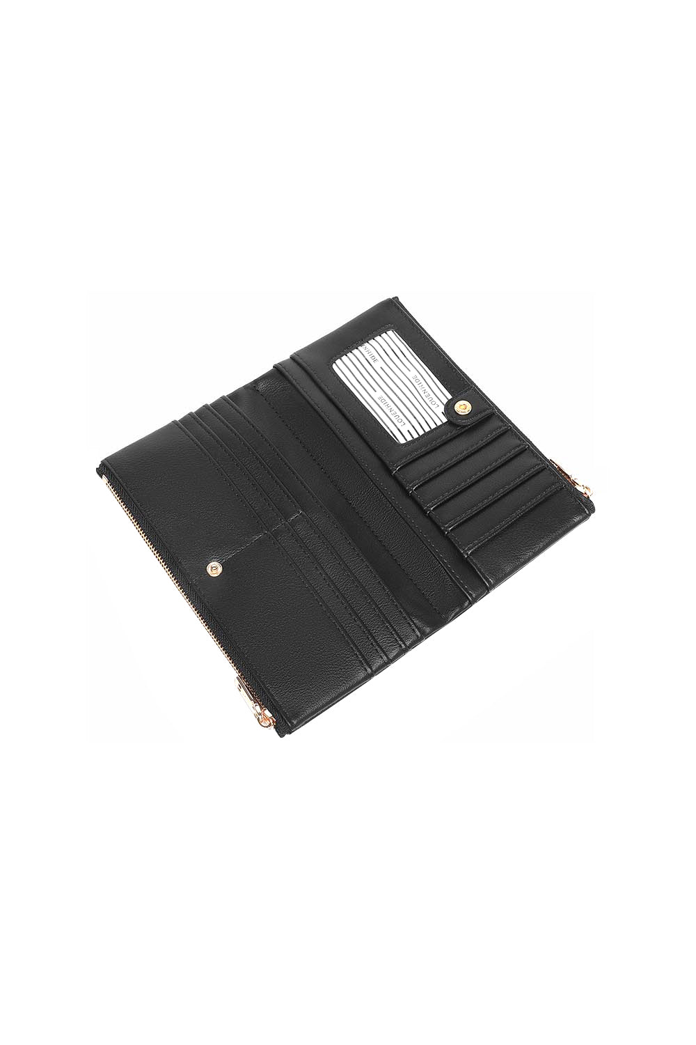 Product shot of the Sailor Wallet - Black in colour Black, from the back