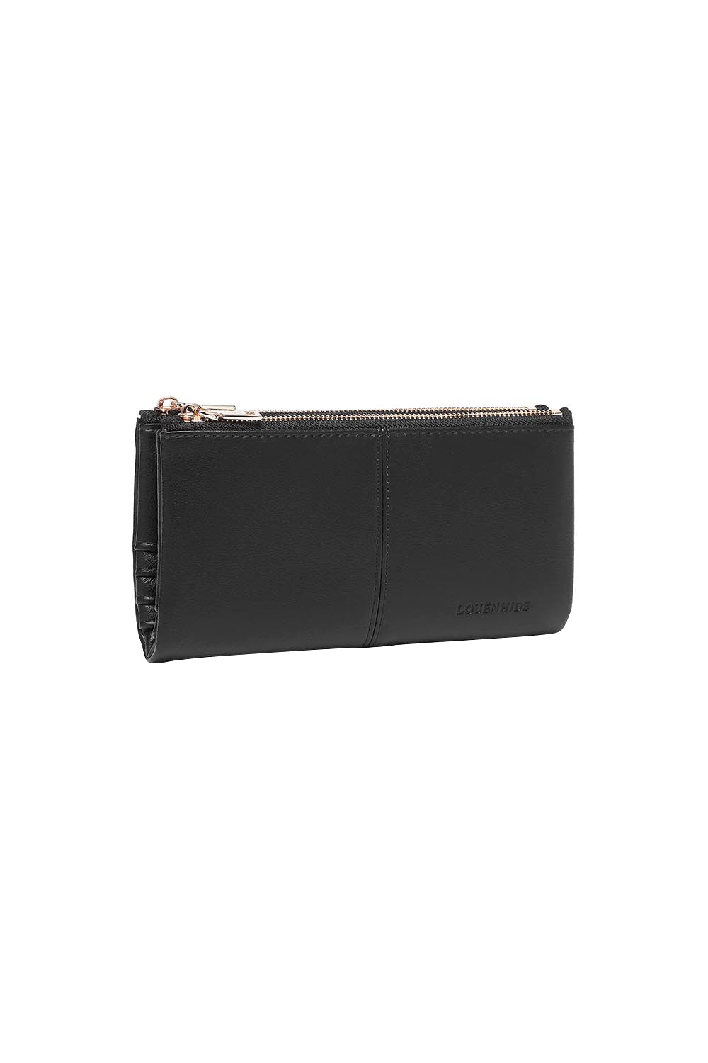 Product shot of the Sailor Wallet - Black in colour Black, showing detail