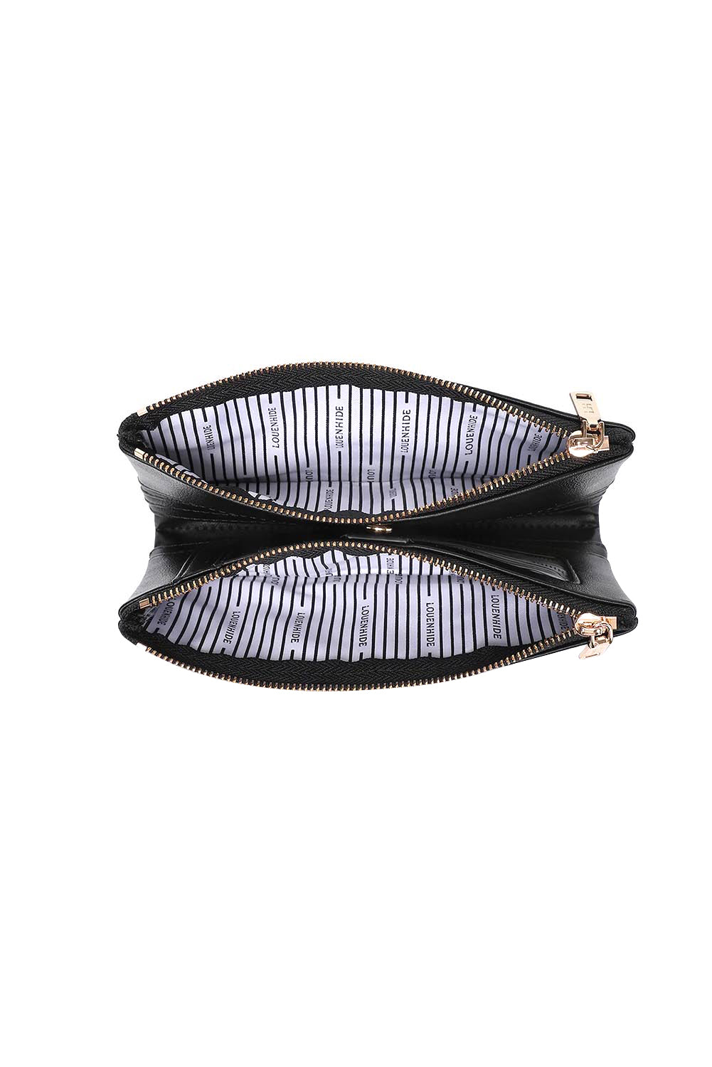 Product shot of the Sailor Wallet - Black in colour Black, showing detail