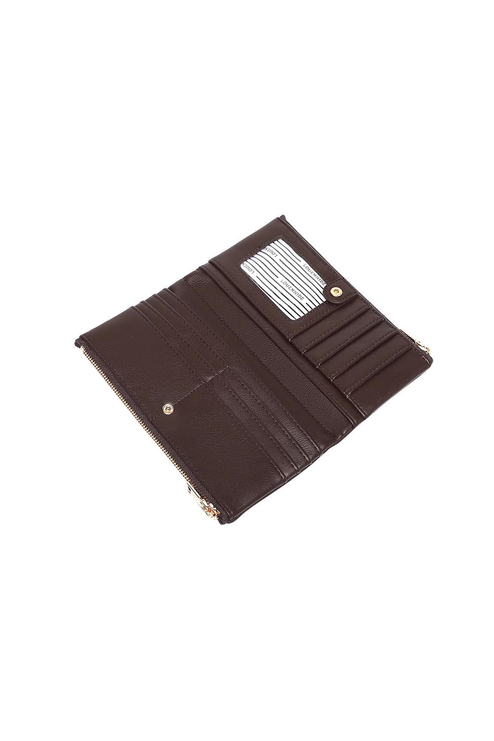 Product shot of the Sailor Wallet - Chocolate in colour Chocolate, from the back