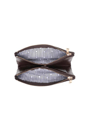 Product shot of the Sailor Wallet - Chocolate in colour Chocolate, showing detail