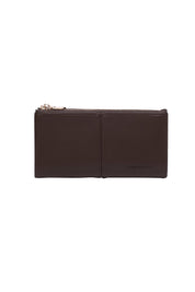Product shot of the Sailor Wallet - Chocolate in colour Chocolate, from the front