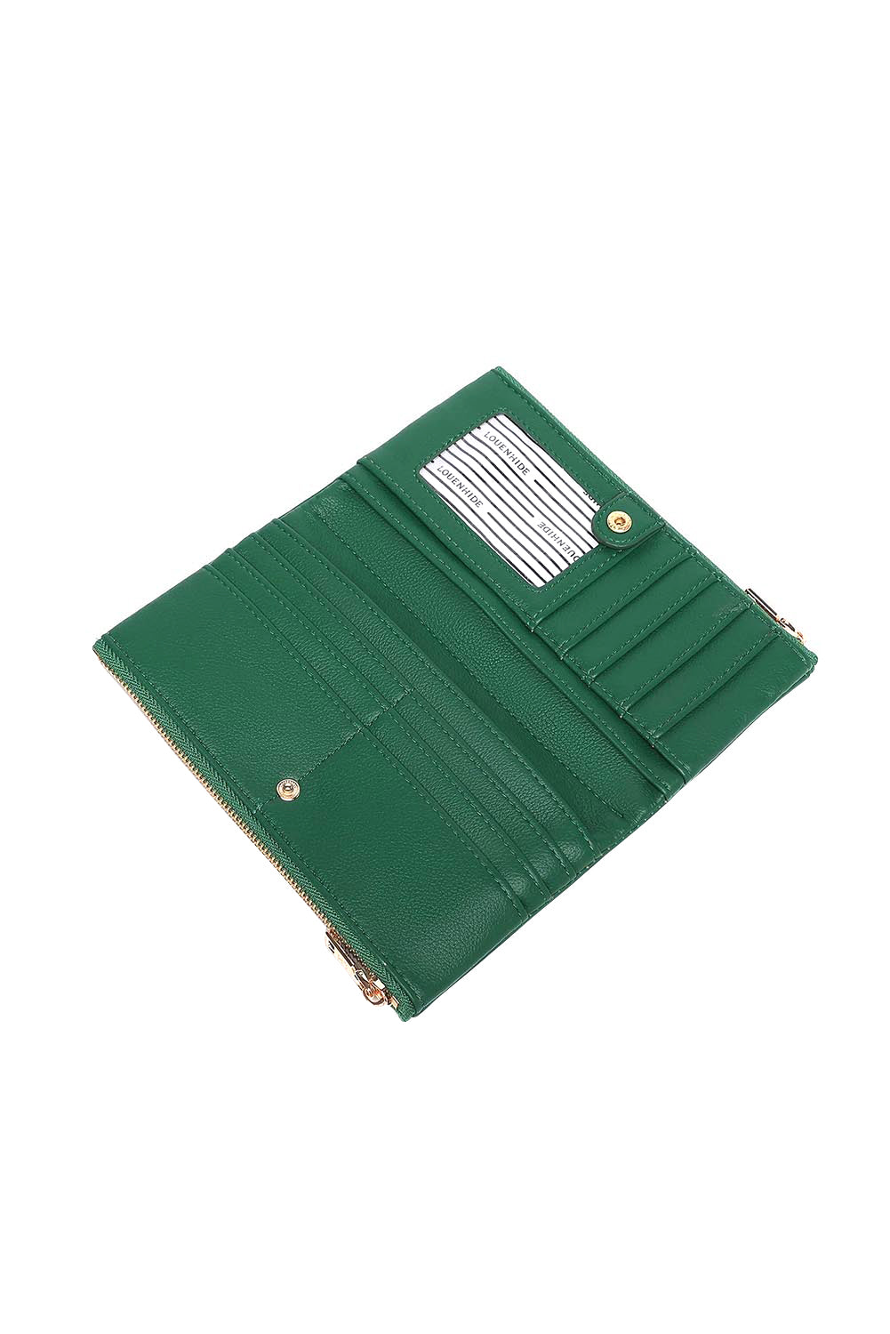 Product shot of the Sailor Wallet - Green in colour Green, from the back