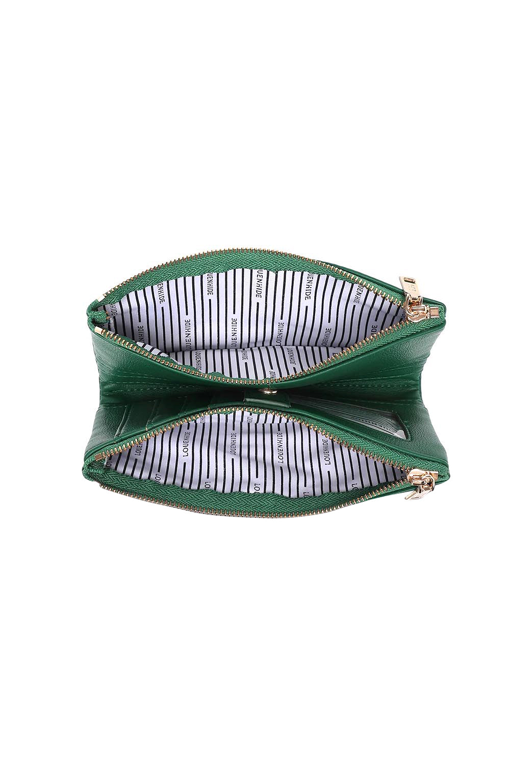 Product shot of the Sailor Wallet - Green in colour Green, showing detail
