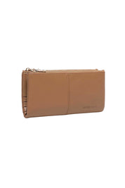 Product shot of the Sailor Wallet - Toffee in colour Toffee, showing detail