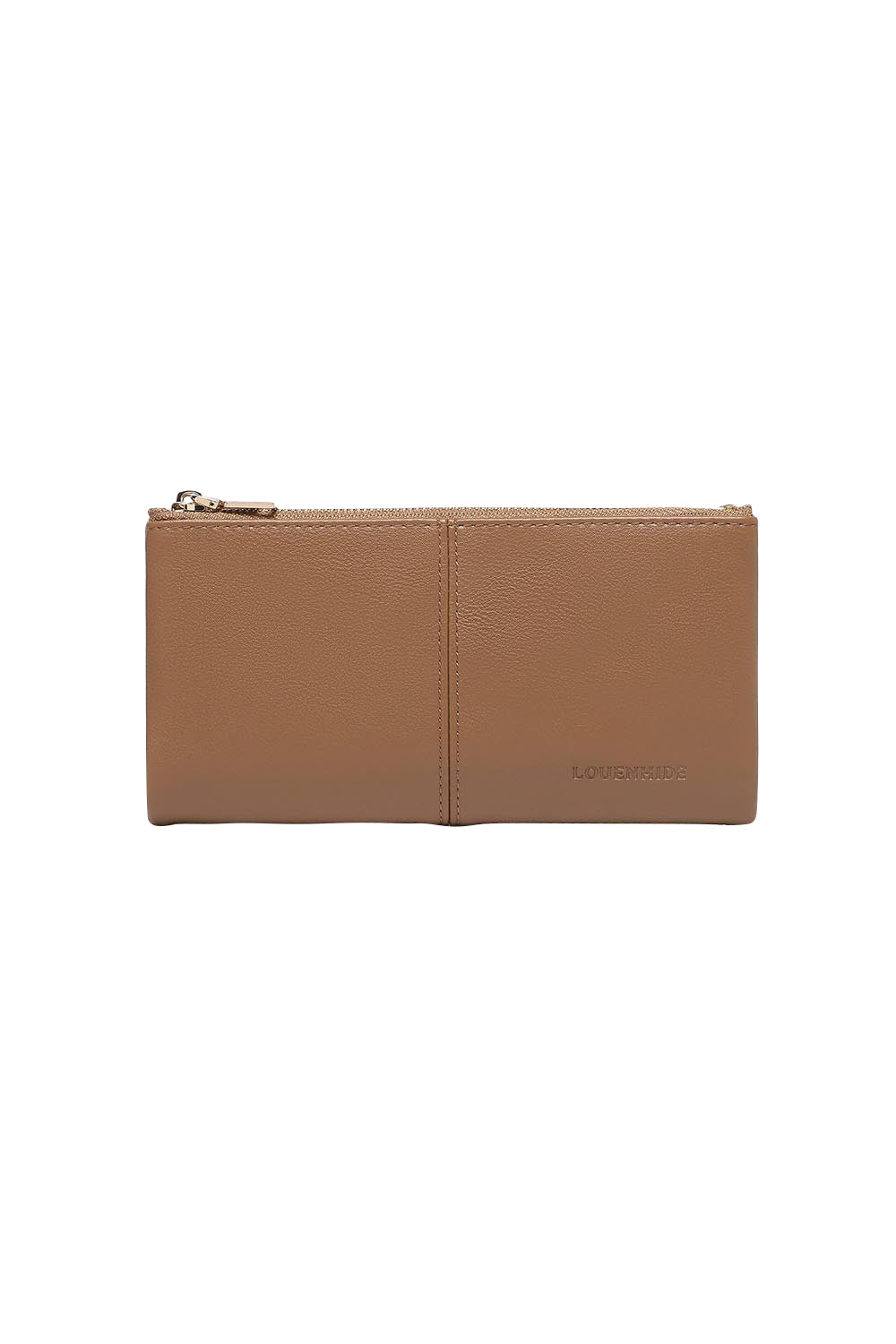 Product shot of the Sailor Wallet - Toffee in colour Toffee, from the front