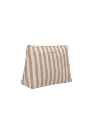 Product shot of the Nala Makeup Bag - Beige in colour Beige, showing detail