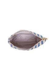 Product shot of the Nala Makeup Bag - Persianblue in colour Persianblue, from the back