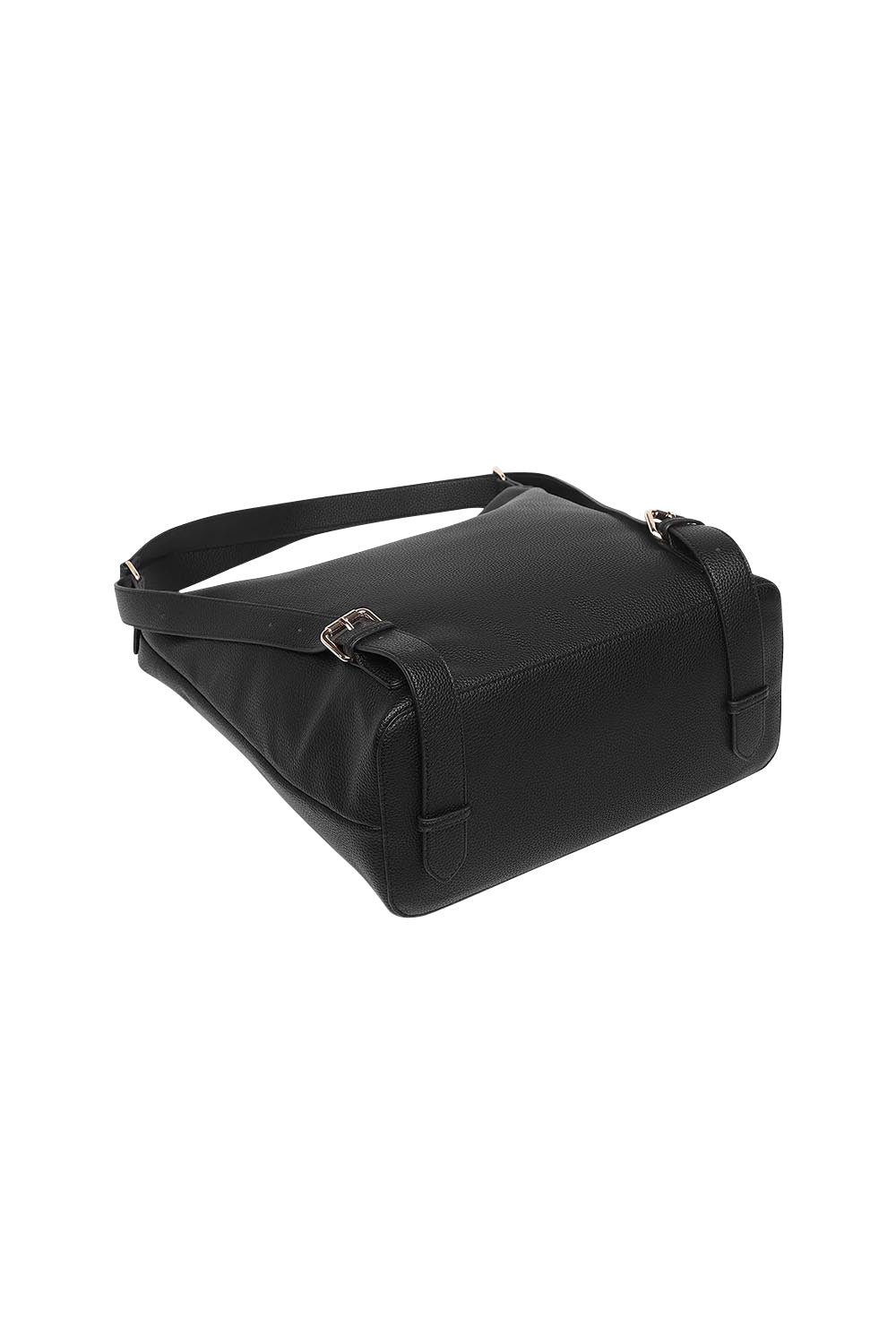 Product shot of the Miley Convertible Backpack - Black in colour Black, from the back