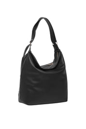Product shot of the Miley Convertible Backpack - Black in colour Black, showing detail
