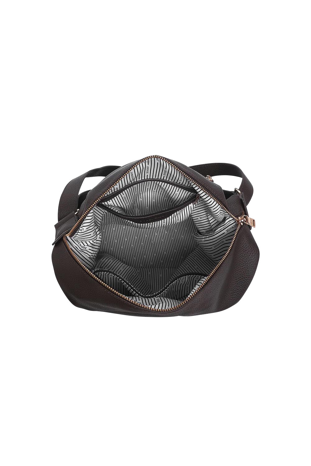 Product shot of the Miley Convertible Backpack - Chocolate in colour Chocolate, from the back