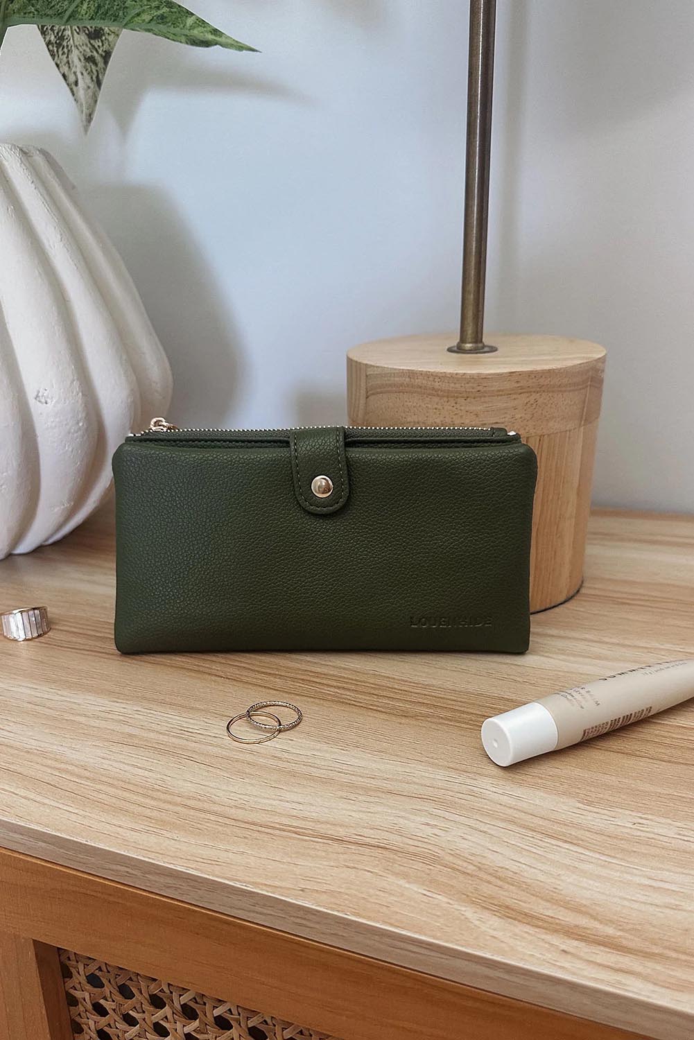 Stella Fold Over Wallet - Olive