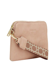 Product shot of the Mandy Clutch in colour Blush (Pink), detail